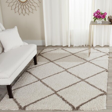 Safavieh Hudson Shag Large Rectangle Area Rug, Ivory and Beige - 9 x 12 ft. SGH281D-9
